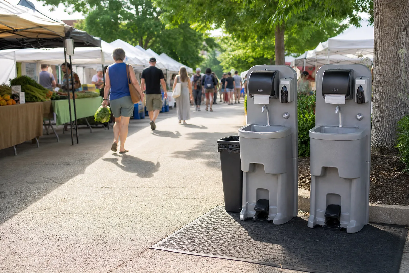 Accessible Portable Restrooms with Room to Move portable sanitation setup
